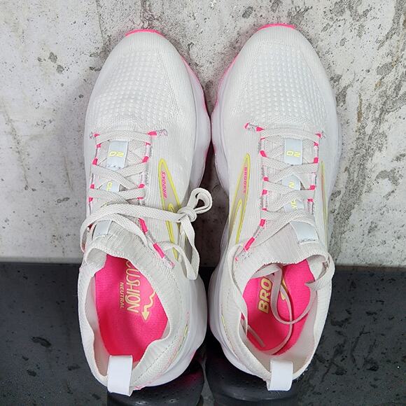 MSRP $195 Brooks Glycerin GTS 20 StealthFit Size 8 Pink White - Picture 7 of 7